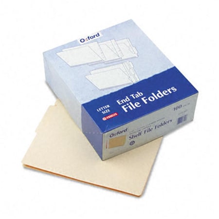 Esselte Pendaflex End Tab Folders 4 Cut Two Ply Letter Manila, 100PK H114D